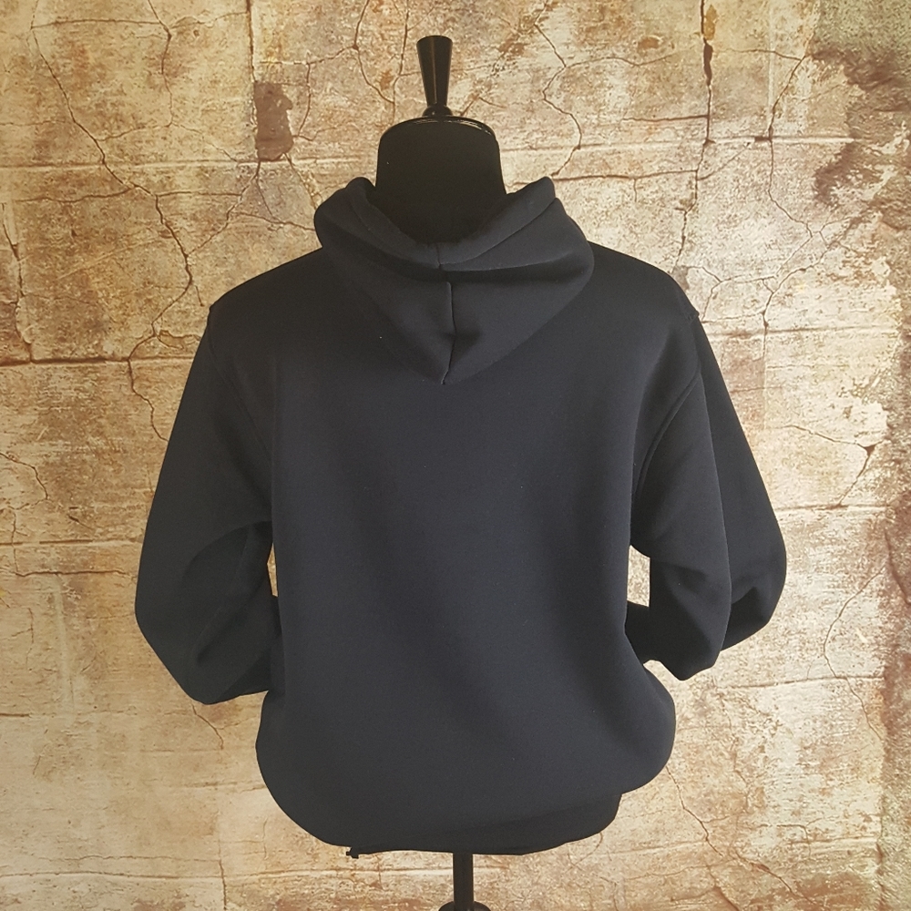 Full Zip Lightweight Navy Blue Hoodie-Large - Picture 5 of 8